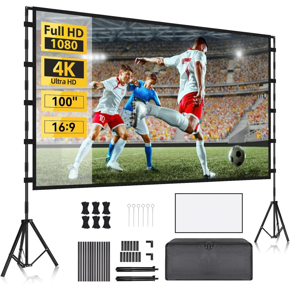 Projekčná obrazovka s Yofuly 100 "Double-Sided 16: 9 4K Domov a vonku