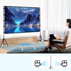 Écran de projection avec YOFULY 100 "double face 16: 9 4k à la maison et en plein air