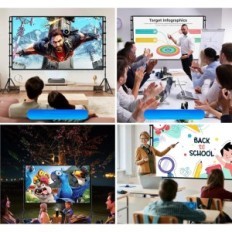 Pantalla de proyección con 100 "de doble cara 16: 9 4k en casa y al aire libre