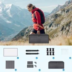 Pantalla de proyección con 100 "de doble cara 16: 9 4k en casa y al aire libre