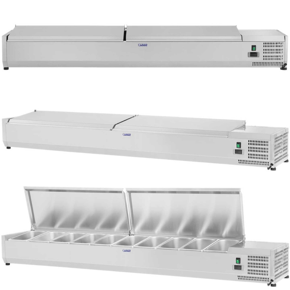 Almofada de refrigeração com tampa de aço 10x GN1 / 4 200 cm