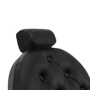 Barber chair Gabbiano Niccolo Black — close-up of the head