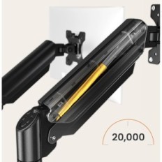 Ergear galda turētājs 2 monitoriem 17-32 ", VESA 75/100, plakaniem un izliektiem ekrāniem (neoriģinālie iepakojumi)
