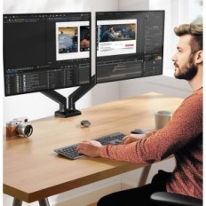 Ergear Desk Corder za 2 monitora 17-32 ", Vesa 75/100, za ravne i zakrivljene zaslone (ne-originalna ambalaža)