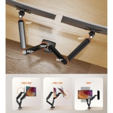 Ergear Desk Holder 2 monitorid 17-32 ", VESA 75/100, lamedate ja kõverate ekraanide jaoks (mitte-originaalpakend)