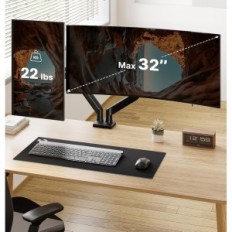 EGEAR Desk Drzalo za 2 monitorji 17-32 ", VESA 75/100, za ravne in ukrivljene zaslone (ne-originalna embalaža)