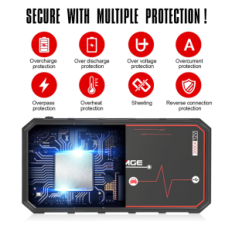 3 in 1 FNNKEME Q9C (2000A / 12V), Power Bank 21800 MAH, zaklamp