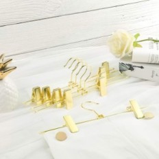 Songmics Pantaloni in metallo Appendiabiti, 10 pezzi, appendiabiti vestiti, 31 cm