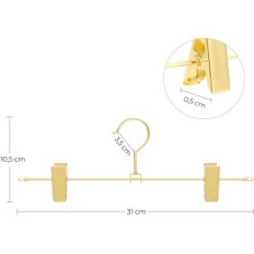 Songmics metalen broek hanger, 10 stuks, kleding hanger, 31 cm