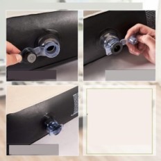 Capturas grandes de Raptavis King inflable, cómodo para dormir en casa o camping