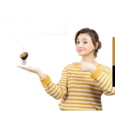 Medca skaņas pastiprinātājs, melns, labajā pusē