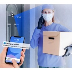 WiFi-Klingelton mit Kamera und 4,3 "Farbe, Weitwinkel 120 °, Sensor PIR