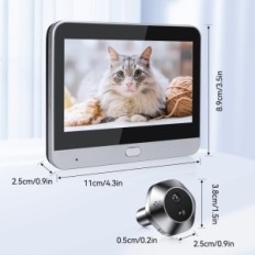 WiFi ringetone med kamera og 4,3 "farve, bred vinkel 120 °, sensor PIR