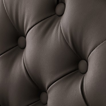 Barber chair Gabbiano Niccolo Brown — close-up of the surface