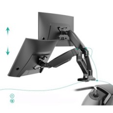 Handgrepen 2 GSMP002 Monitoren Verstelbare VESA-gashouder met C-buck 19.8 lb