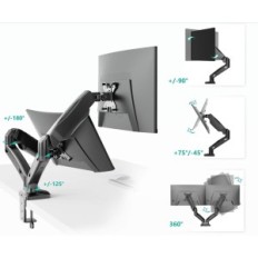 Handgrepen 2 GSMP002 Monitoren Verstelbare VESA-gashouder met C-buck 19.8 lb