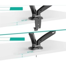 Alças 2 GSMP002 monitora suporte de gás VESA ajustável com C-Buck 19.8 lb