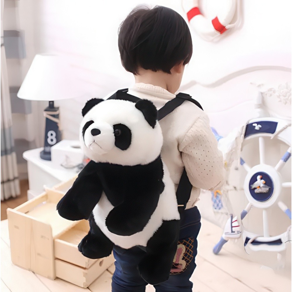 Børns rygsæk Rigeq Panda - Soft Plush rygsæk til toddler