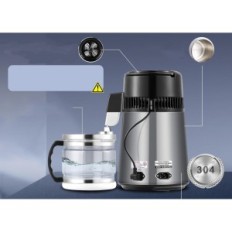 Distillatore per acqua Hanchen usata, acciaio inossidabile 304, 750W, 4L incompleto