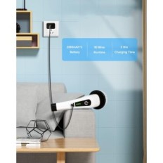 Leebin wireless Pennello per la pulizia 8 Suggerimenti, Mostra bianca