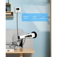 Leebin wireless Pennello per la pulizia 8 Suggerimenti, Mostra bianca