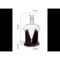Resteq 1L Diamond Carafe til whisky og alkohol, elegant form