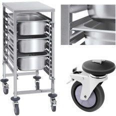 Transportni prehrambeni voziček za posode 7x GN1 / 1 nakladalci do 50kg