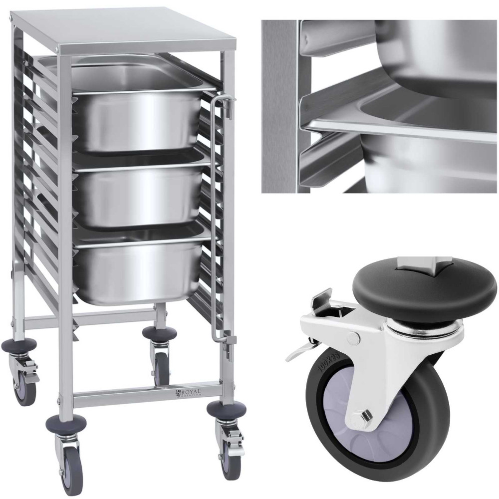 Transport Cateringvagn för behållare 7x GN1 / 1 Lastare upp till 50 kg