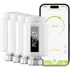Nutikas radiaatori termostaat Maxcio TV06_BT WLAN komplekt 4 tk. Valge 59 × 59 × 101mm pärast tagastamist