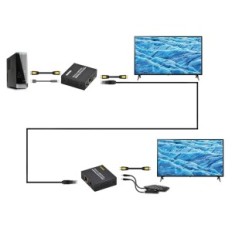 HDMI razširitev USB KVM 1080P @ 60Hz na 50m CAT5E / 6 iz zanke Out UK Power Cable