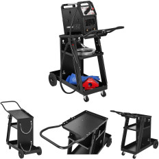 Aço de aço do carrinho de soldadura com a capacidade de carga de 3 prateleiras até 75 kg