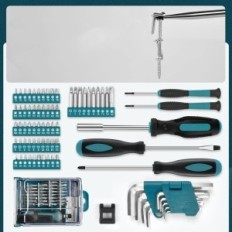 Beskadiget Sundpey Tool Kit bestående af 379 elementer i en kuffert