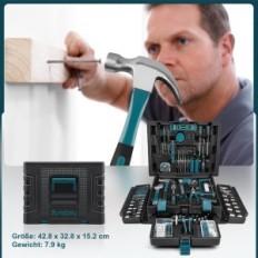 Beskadiget Sundpey Tool Kit bestående af 379 elementer i en kuffert