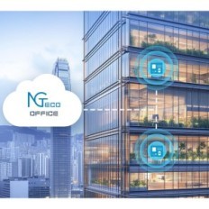 NGTECOn työaikatallennin näyttely RFID-kortin kasvoilla