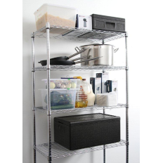 Foldable warehouse regulated wire shelves - 5 plate - Hendi 812204