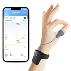 Udstilling af Viatom Pulse Oximeter med Bluetooth Oxygen Mætningsmåler