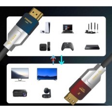 HDMI-kabel 2.1 8k Fibbr Cl3 20m 4kbps HDR EARC 4K @ 120Hz for PS5 Xbox TV