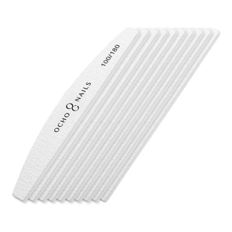 Ocho Nails halve maan vijl 100/180 10 stuks — combinatie van artikelen