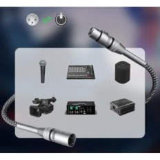 XLR mikrofonikaabel 2M 10 tk. Mees-naissoost fibrary Nailon Fleetis