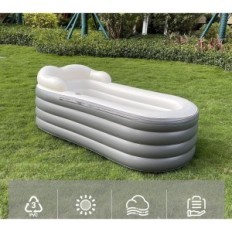 Bañera inflable incompleta 168 × 76 × 68 cm Cubierta de baño de hielo reposacabezas