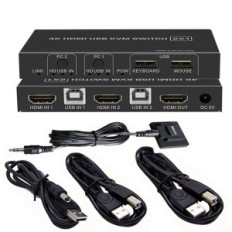 KVM BIAZE KVM08 HDMI 2.0 Interruptor 2 Puertos 4K 60Hz HDCP USB Cambio en caliente