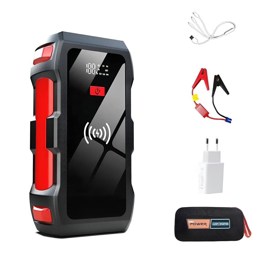 High Power M10 10000 MAH LED-opstartapparaat Draadloos laden