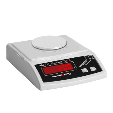 Precisionslaboratorieskala med glasskydd LED-displayen 200g / 0,001g