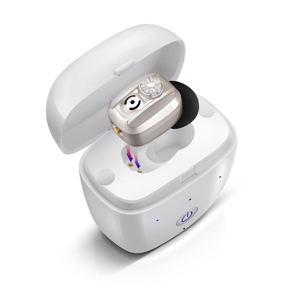 Aiuto acustico con la riduzione della custodia caricata del rumore Britzgo Bha-602 fino a 20h (argento)