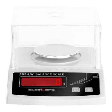 Precisionslaboratorieskala med glasskydd LED-displayen 200g / 0,001g