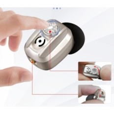 Aiuto acustico con la riduzione della custodia caricata del rumore Britzgo Bha-602 fino a 20h (argento)