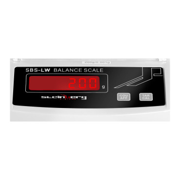 Precīza laboratorijas skala ar stikla vāku LED displejs 200g / 0.001g