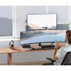 2 skærme Holder 24-57 "Flat / buet, 2-27 kg Deskjustering 50116-LDT80-C012-04-NT