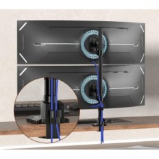 2 Titulaire de moniteurs 24-57 "Appartement / Curved, 2-27 kg Réglage de bureau 50116-LDT80-C012-04-NT