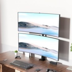 2 monitor supporto 24-57 "piatto / curvo, 2-27 kg Regolazione da tavolo 50116-LDT80-C012-04-NT